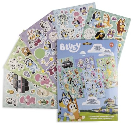 Bluey Stickers Sheet Set for Kids, Scrapbooking, Laptop, Decoration | Decoration for Luggage, Water bottle, School, Birthday Party