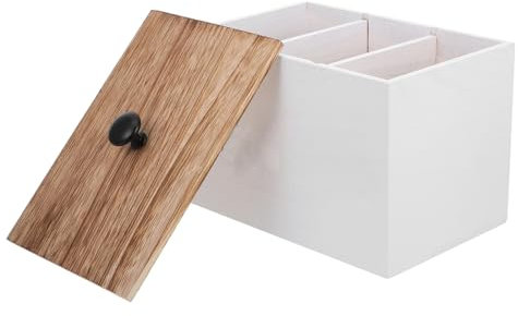 iplusmile Caja De Almacenamiento Con Tapa Porta Discos De Algodón Organizador De Discos De Algodón Para Baño Dispensador De Hisopos Organizador De Cocina Porta os De