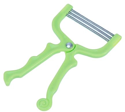 Beatifufu Manueller Gesichtshaarentferner Praktischer Haar Einfädler für Wangen und Oberlippe für Langanhaltende Glatte Haut aus Metall und Plastik