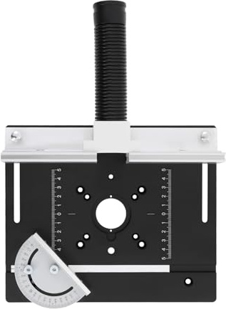 Tavola fresatrice per fresatura superiore, piastra di inserto professionale in alluminio, ruota a 180° e 2 scale di precisione, 7,87 x 9,45 pollici, per fresatura del legno e incisioni, con