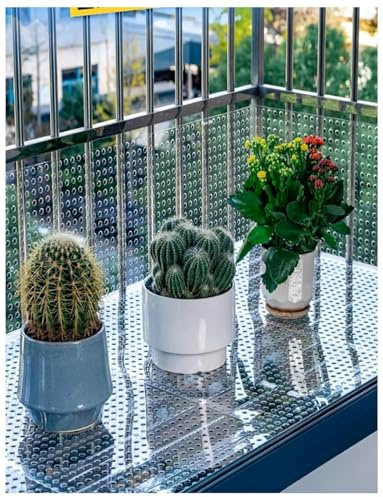 SSDDLZEQ Barandillas de alféizar de Ventana Impermeables y Placas Base de Malla de Seguridad Hechas de Placas Perforadas de Acero Inoxidable 304.(57x110 cm)