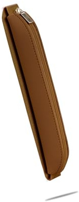 MALSSE Verstellbares Gummiband Stifteetui für Hardcover Journals Notebook Leder Federmäppchen Taschen mit Gummiband Tragbarer PU Leder Organizer, braun