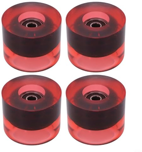 Yuanpgky Skateboard-Räder, 60 x 45 mm, 78 A, Longboard-Rollen-Set mit ABEC-9-Kugellagern und Abstandshaltern für Straßenskating, PU-Material für dauerhafte Fahrt für Standard-Skateboards, Rot B