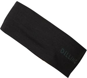 DILLING Damen-Stirnband aus Merinowolle - Schwarz Einheitsgröße