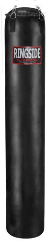 Ringside 100-Pound Muay Thai Heavy Bag, Sturdy Powerhide Punching Bag for Boxing, MMA, Muay Thai, and Kickboxing Training and Workout, Includes Chain and Swivel, Black, 72 H x 13 Dia.