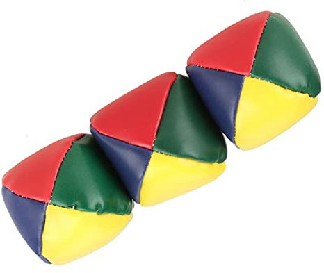 Jonglierbälle-Set, Leicht, Langlebig, Trainingsspielzeug für und Anfänger, Lern-Requisite für Spaß, Zirkus, PU-Leder, 3-teilig, für Babys und