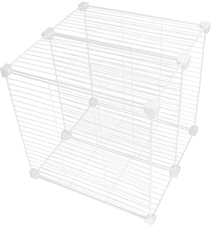 MAGICLULU Séparateurs D'étagères en Fil Métallique pour Congélateur Vertical 37x37x36 Cm, Bac de Séparation Modulable 2 Compartiments pour Rangement Optimisé, Organisateur Pratique