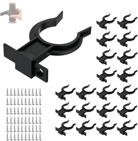 Küchen Sockelleisten Clips, 20 Stück Leistenclips für Sockelleiste Küche mit 60 Schrauben, Sockelblendenhalter & Befestigungsclips für 32-42mm Küchenfüße, Robuste Küchensockel-Lösung