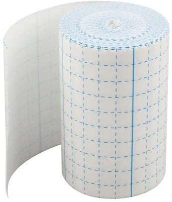 Elastisches Fixierpflaster 10cm x 10m,Vliesstoff Verbandsmaterial,Rolle, Weiss, Wundpflaster, Rollenpflaster für Wundauflagen, Latexfrei für Sensible Haut