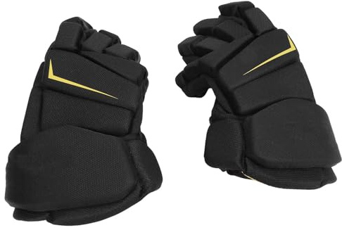 Asixxsix Ishockeyhandskar, Krökt Tumskydd Lättviktshockeyhandskar Landhockeyhandskar med Nättyg Som Andas för Roller Street Hockey (11 tum)
