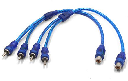 sourcing map 2pcs 12 Pouce Long Femelle vers 2 RCA mâle Adaptateur Splitter Câble Audio Y pour Voiture