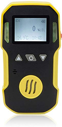 DHF Equipo de detección de Gas Detector de probador de Gas Natural portátil: medidor de Fugas de Gas Combustible, analizador de Gases de Aire Profesional con Pantalla LED Detector de Gas