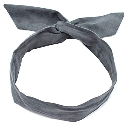 Anawakia Haarreif im Vintage-Stil mit Schleife, Haarband aus Eisendraht, für Damen, Farbe, flexibler Draht, Zubehör für Haar (Grau)