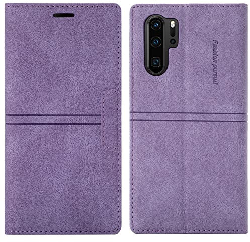 OKZone Funda para Huawei P30 Pro, Carcasa Huawei P30 Pro, Funda Libro Huawei P30 Pro Libro con Tapa de Cuero Piel Wallet Case Flip Cover con Magnetica, Ranuras para Tarjetas para P30 Pro (Púrpura)