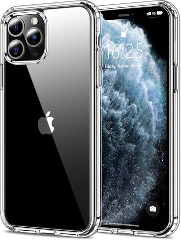 HOOMIL Case for iPhone 11 Pro, Non-Yellowing, Drop Protection, Anti-Scratch Transparent Hard Back Phone Cover - Crystal Clear