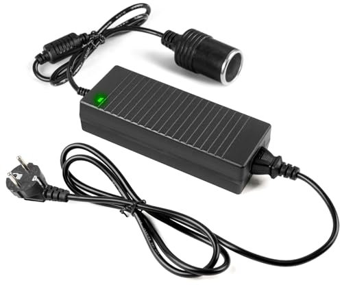 Adiwo Convertitore da 240V a 12V Adattatore, Alimentatore AC a DC Adattatore, 12V 15A 180W Convertitore di alimentazione, per 12V Pompa Aria per Auto, Aspirapolvere per Auto, Frigorifero per Auto