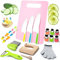 LETTO & TAILOR Set de Cuchillos para Niños 25 piezas – Cuchillos de madera, guantes de seguridad, tabla de cortar y utensilios Montessori para pequeños chefs – Set de cocina para niños