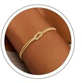 KOHOTA Silver Gold Bracelets for Women Trendy 14K Gold Plated Bracelet for Women Non Tarnish Dainty Stackable Layered Chain Heart Pearl Knot Beaded Bracelets Stack Set Charm Mothers Day Jewelry Gifts