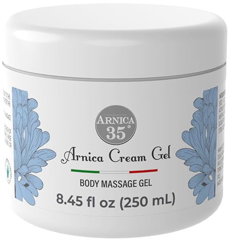 Arnica 35 - Arnica Cream Refreshing Effect, Muscle Joint Massage, 250 ml | With Peppermint and Eucalyptus, Provides Comfort to Neck, Back, Muscles and Joints, Made in Italy