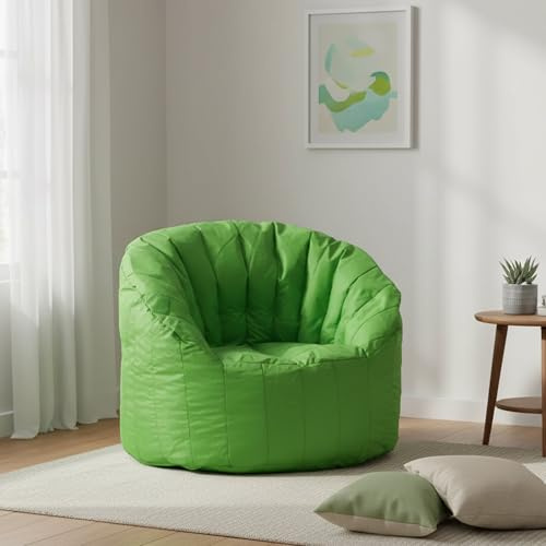 Dmora Runder Polstersessel, Farbe Grün, Maße 80 x 80 x 80 cm