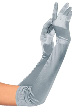 KQueenStar Long Satin Gloves - 1920s Accessories Elbow Gloves Fancy Dress Stretch Elbow Length for Women Ladies Costume Evening Opera Bridal Party Wedding Prom