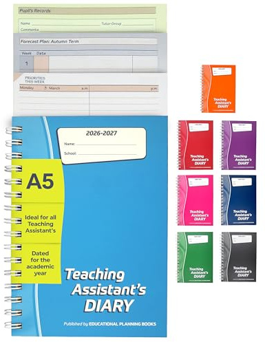 Educational Planning Books – The Teaching Assistants Diary 2026-2027 – A5 – Dated, Week-to-View Teachers Planner & Organiser – Hardback (TAP-T)