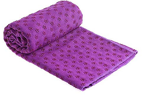 LIANYG Yoga Handtuch rutschfeste Yoga-MAT-Handtuch absorbiert Schweißverhindern der Inhalation der sicheren rutschfesten schweißabsorbierenden Yoga-Decke Yoga Decke (Color : Purple)