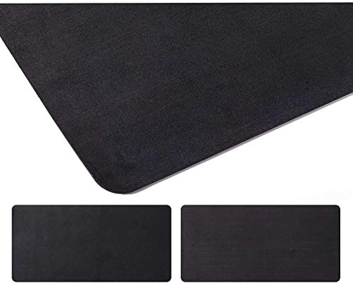 moaupr Mauspad, Schreibtisch Mat Doppelseitig Große Mausmatte PU Multifunktionale Tischmatte Wasserdicht Schreibtischauflagen Für Büro, Studententisch Schwarz+Sschwarz 35x130cm/13.78x51.18in