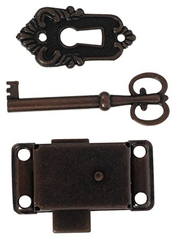 YARNOW 2sätze Vintage Schrankschloss Aus Robustem - Dekorative Antike Schmuckkastenschlösser Für Holzboxen Möbel Im Retro-stil Langlebig Und Vielseitig Einsetzbar