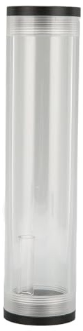 Dpofirs PC Wasserpumpentank, Computer Zylindrischer Wasserkühlungs Kühlertank Acryl Zylinder Wasserbehälter, 210 Mm Länge, 3 * Allgemeines G1/4 Gewinde
