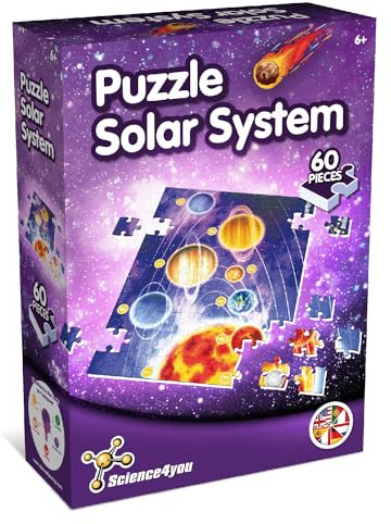 Science4you Sonnensystèm Puzzle für Kinder - 60-teiliges Puzzle über die Planeten des Sonnensystems, Puzzlespielzeug und Geschenk für Jungen und Mädchen ab 6 Jahren