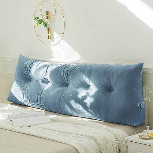 Keil-Lesekissen, 120 x 40 x 12 cm, großes dreieckiges Rückenstütze-Kopfteil-Kissen für Schlafzimmer, dicke, weiche Sofas, Stühle, Lendenkissen, langes Nackenrolle, Körperstützkissen