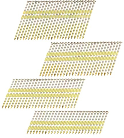 HW HAMWOO Framing Nails,21°Round Head Nail Pack,Galvanized Nail,Smooth Shank,Suitable for 20 to 22 Degree Framing Nailer nailers(2,2-1/2,3,3-1/2:1200Pcs)