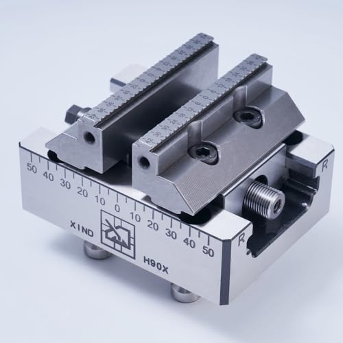 XinDian CNC Selbstzentrierender Schraubstock Präzisions-Fräsmaschine Werkzeug H90X-SF | 0–100 mm Backenöffnung, 120 x 90 x 70 mm, 70 Nm, ± 0,02 mm Wiederholung. Legierter Stahl, selbstzentrierend, für CNC
