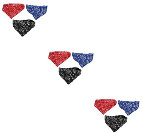 minkissy 9 Pcs pet bib small puppy collar dog saliva Basic Dog Collar Pet Speichel Towel dog scarf collar bandanas in bulk cat collars for girl cats pet supplies Pet dog polyester cotton