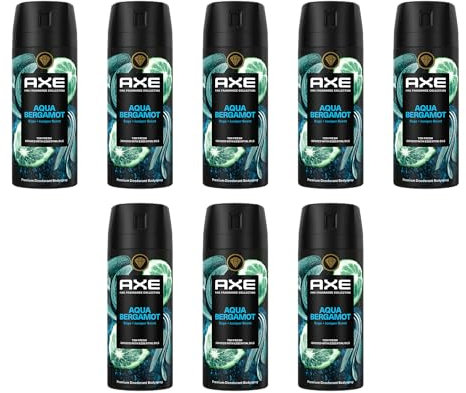 Axe Premium Bodyspray Aqua Bergamot Deo ohne Aluminiumsalze mit 72 Stunden Schutz gegen Körpergeruch 150 ml 8 Stück