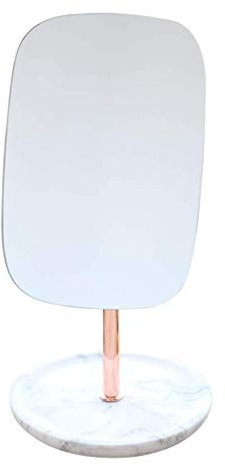 GaRcan Schminkspiegel Schminkspiegel Schminkspiegel Roségoldener Metallständer Moderne rahmenlose Tischspiegel Kleiner zusammenklappbarer Kleiner kompakter Kosmetikspiegel kann gedreht we