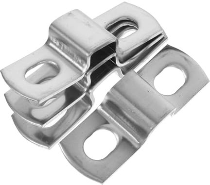 Artibetter 4stücke Rohrhalterung U-halterung Rohrschellenhalterung Vierkantrohrschellen Rohrhalterungen Rohrclips Rohraufhänger Montageclip Rohrstütze Edelstahlhalterung
