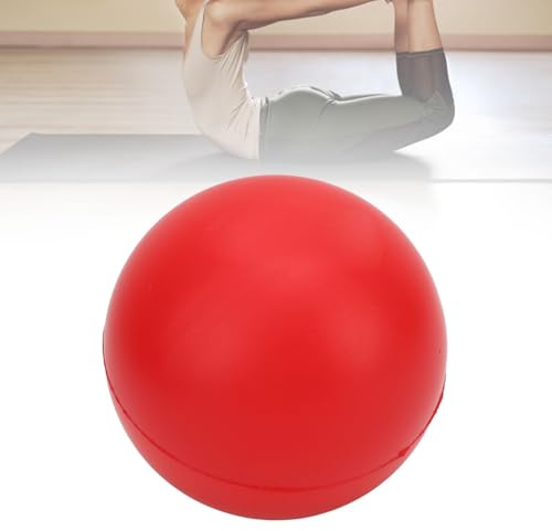 10 Cm Lacrosse Ball Triggerpunkt Massageball, Massage Lacrosse Ball für Myofasziale Entspannung, Muskelmassageball für Füße, Beine, Yoga Ball mit Automatischem Rückprall (Rot)
