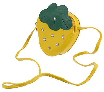 Yardenfun Handtasche Für Mädchen Mit Erdbeermuster Wasserdichte Pu-tasche Umhängetasche Mit Reißverschluss Erdbeer-stil Tasche Für Kleingeld Und Schlüssel