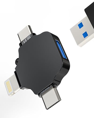 Adaptateur Lightning USB C Micro USB vers USB 3.0 (3in1) Câble OTG pour iPad Pour Apple iPhone 15 compatible pour Samsung Type Caméra Adaptateurs Caméra Convertisseur TP-OTG