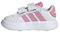 adidas Grand Court 2.0 Shoes Kids, Scarpe da Tennis Unisex - Bimbi 0-24, Ftwr Bianco Bliss Rosa Nucleo Nero, 25 EU
