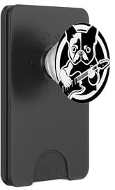 Cane francese con chitarra elettrica musicista chitarrista PopSockets PopWallet per MagSafe