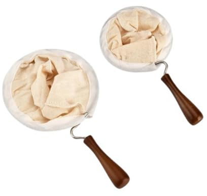 Okeeyseda Sac Filtre à Café Réutilisable Poignée en Acier Inoxydable Crépine en Tissu Pot de Chute Outils de Café Infusés à la Main Filtre à Thé B