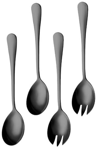 Cucchiai Da Insalata 2 Pezzi, Forchette Da Insalata 2 Pezzi, Cucchiai Da Insalata In Acciaio Inossidabile, Cucchiai E Forchette Da Insalata, Set Di Posate Da Insalata