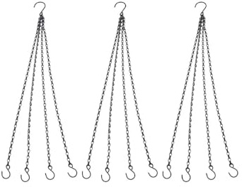 Zeroupshop Hanging Basket Chains, 3 PCS Adjustable Hanging Chains, Extra Long Hanging Basket Clip On Chain Replacements For Supporting Plants And Decorations