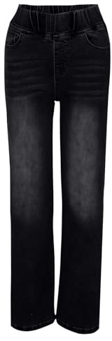 Jegging Femme Taille Haute Elastique - Jean Délavé Classique Coupe Denim | Ronde avec Poches Pantalon Été Décontracté Polyvalent Pantalons 2025 Nouveau Chic Legging Soirée Shopping Jeans Pants
