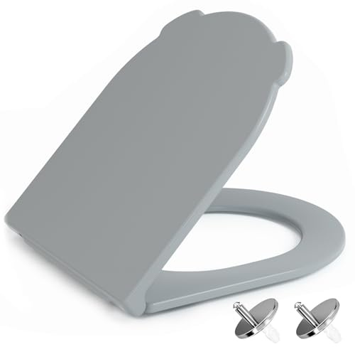 NeoArt Soft Close Toilet Seat – Durable, Environmentally Friendly Urea-Formaldehyde Resin & Fade-Resistant with Quick Release Design for Easy Clean, Universal Fit with Easy Top Fixing, D-Shape