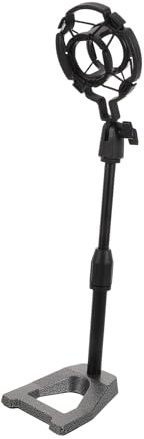 MAJORMENCH Soporte para Micrófono de Mesa Ajustable con Base Pesada y Montura Antivibración Soporte Metálico para Escritorio para Grabación Entrevistas y Streaming