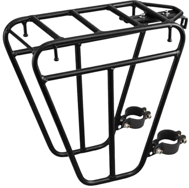 Fahrrad Gepäckträger,Fahrrad Vorderradgepäckträger,FahrradGepäckträger Aus Stahl Straßenfahr,25 Kg Tragfähigkeit,Radfahrer Equipment,Für Sport,Angeln,Camping,Rucksackreisen